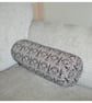 Art Nouveau Bolster Cushion Cover Black and White 18" x 8" Cylinder Neck Roll - Image 7