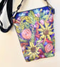 Flower cross body shoulder bag with long strap.  - Image 7