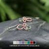 Copper Fleur Earrings - Small Copper Dangle Earrings - Choice of colours
