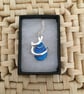Vibrant Blue Teardrop Wave Pendant - Image 4