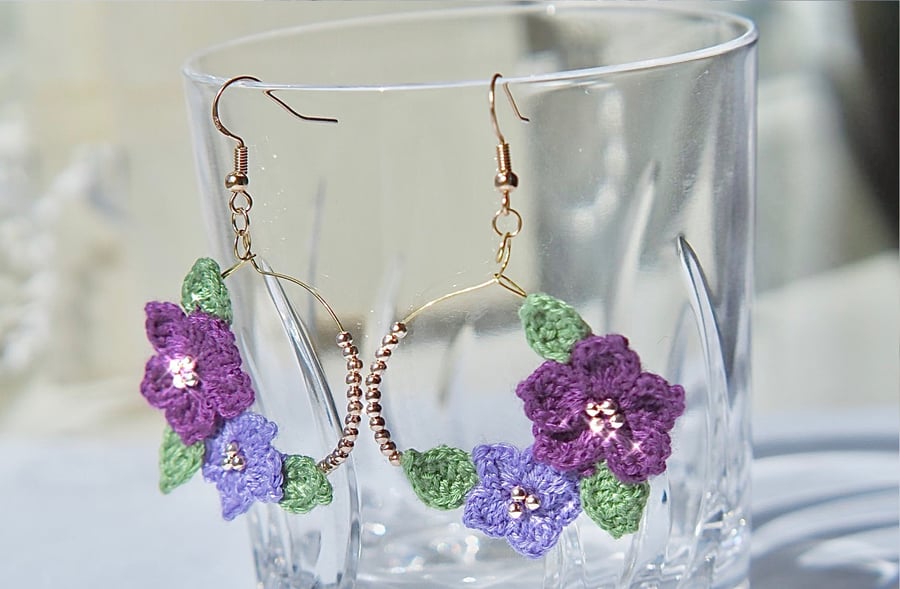 Floral Crochet Earrings