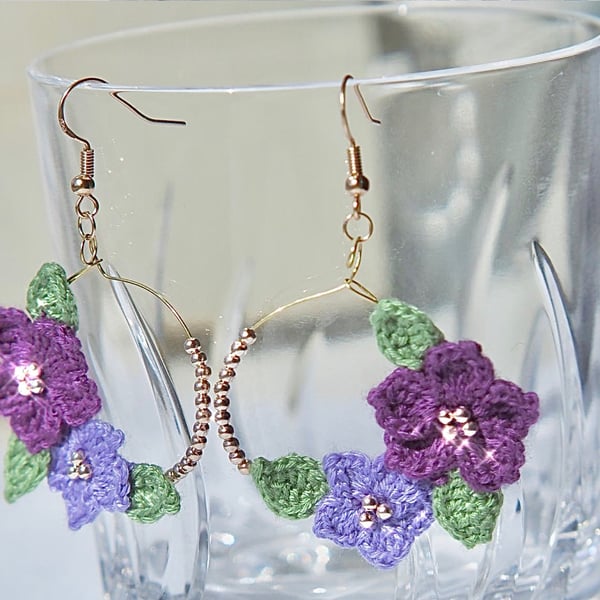 Floral Crochet Earrings
