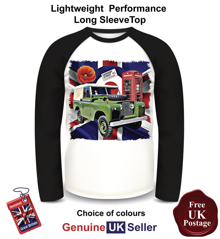 Land Rover Serie 2 Mens Long Sleeve T Shirt, Land Rover Serie 2 Mens Top,