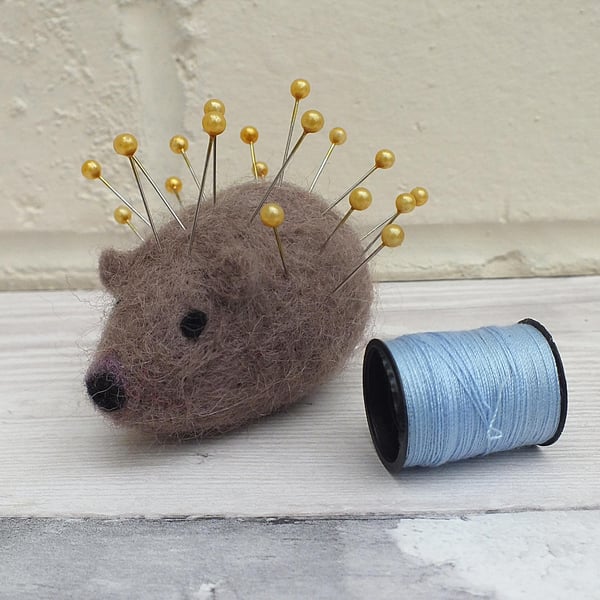 Gorgeous Needlefelt Hedgehog Pin Cushion