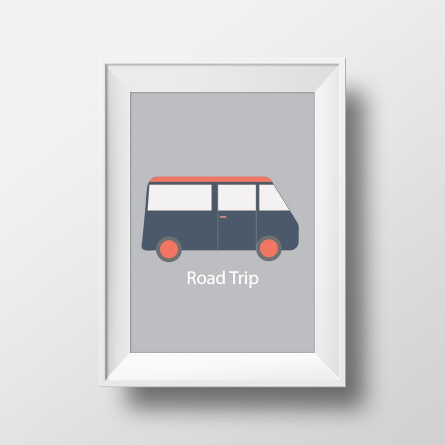 Grey Road Trip Print