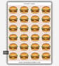 Funny Vinyl Sticker Sheet For Adults - Burger