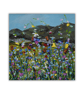 A mounted acrylic painting - Scottish landscape - wildflowers
