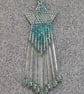 Hand Crafted Boho Hippy Seedbead Pendant Nature Theme Silver Chain