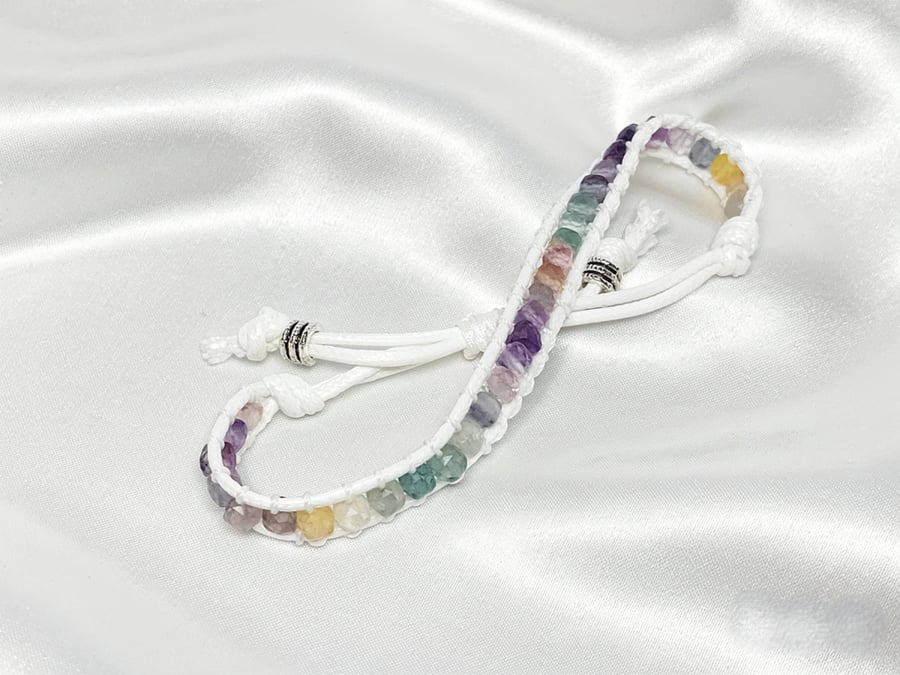 Hand Woven Fluorite Bracelet