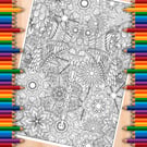 Digital Colouring Page - Dragonfly