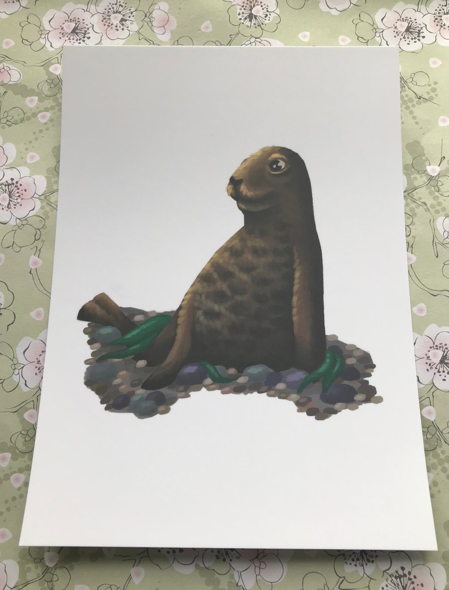 Brown Seal Post Card