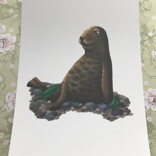 Brown Seal Post Card