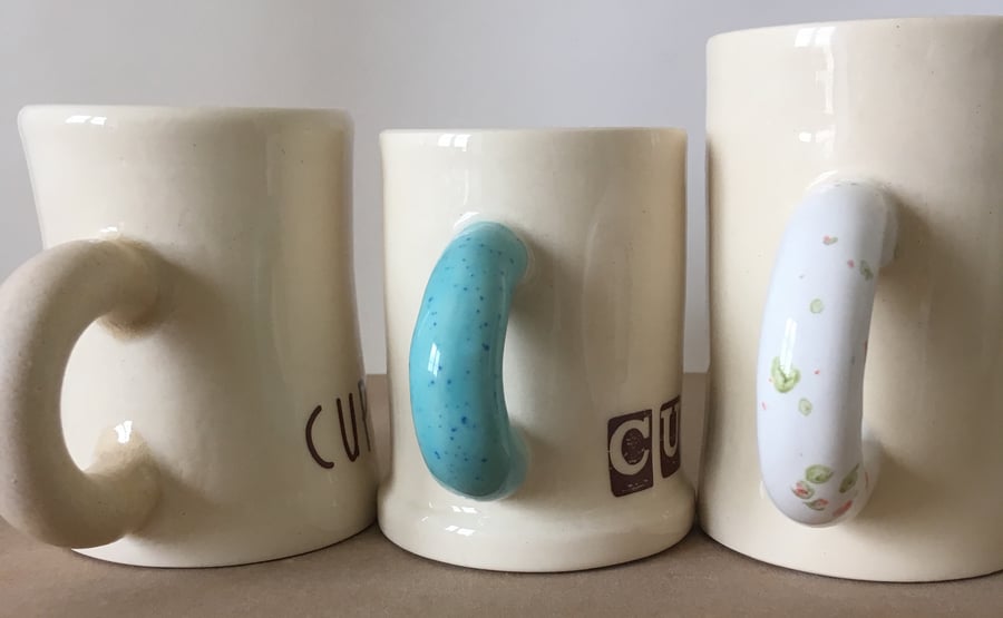 Cuppa. Coffee cup. Tea cup. Handmade.Graphic. Ceramic.