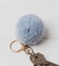 SAMPLE Pom Pom keyring bag charm - angelite blue