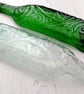 Handmade Fused Glass Recycled Wine Bottle Spiral Pattern Dish - Slumped Bottle - Image 3