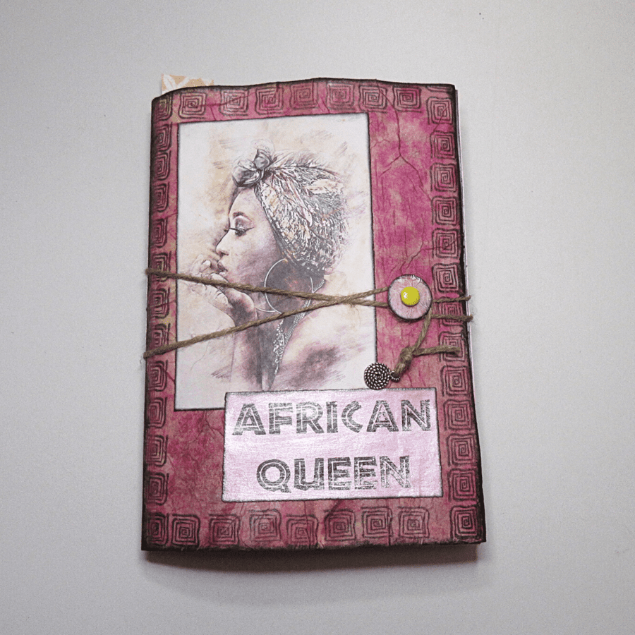 African Queen n. 3 Handmade Writing Journal