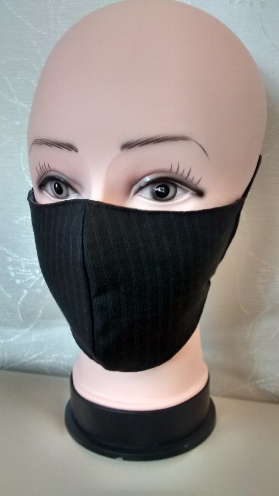 Handmade 3 layers dark brown office reusable adult face mask.
