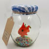 Crochet Goldfish in a Glass Jar