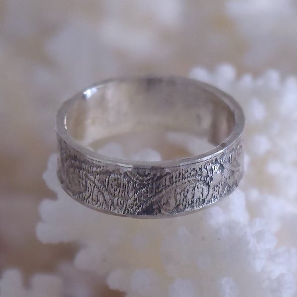 Paisley Silver or Gold Patterned Ring