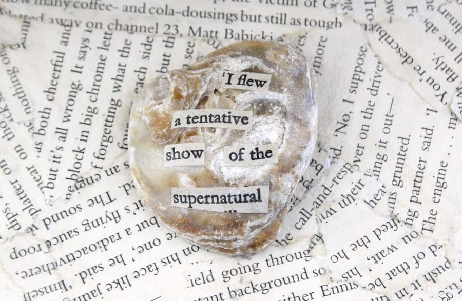 Seashell Word Quote Brooch