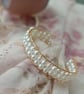 Bangle cuff beaded wired
