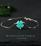 Sterling Silver Clover Bracelet With 925 Sterling Silver Chain - Image 4