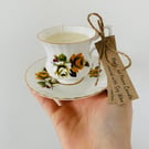 Mini Maple & Pecan Tea Cup Candle with Saucer