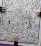 Rhino Jungle A4 Colouring Page Printable JPG by S Godwin Studio - Image 3