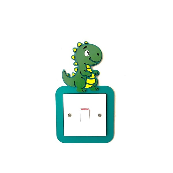 Dinosaur Bedroom Decor – Wooden Light Switch Surround – Children’s Room Wall Acc