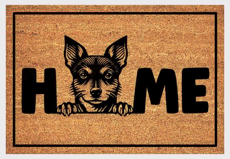 Rat Terrier Home Door Mat - Rat Terrier Welcome Mat - 3 Sizes
