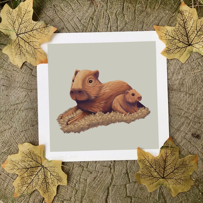 Capybara Art Print