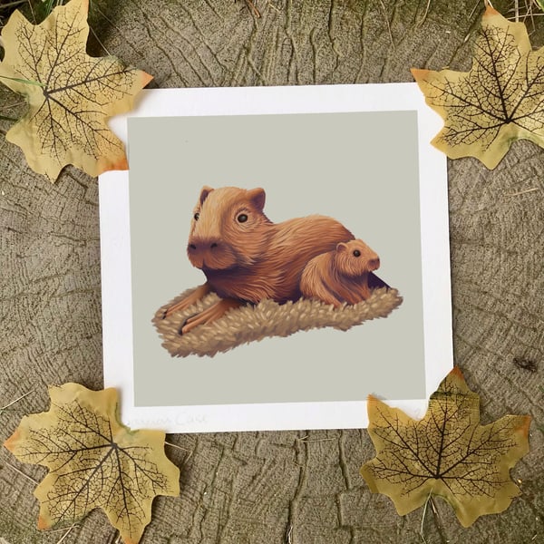 Capybara Art Print