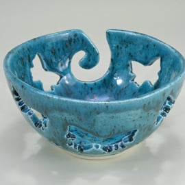 Butterfly Design Yarn Bowl Knitting Crochet Bowl gift for knitters Domspottery