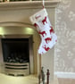 Red Stag Personalised Christmas Stocking, Handmade in the UK