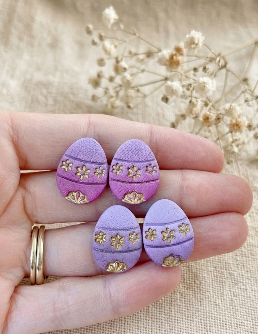 Handmade Easter Jewellery, Easter Egg Earrings, Choose Style