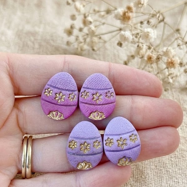 Handmade Easter Jewellery, Easter Egg Earrings, Choose Style