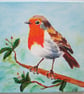Robin Garden Bird. Original painting - Image 3