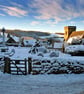Snowshill Village Winter Landscape Cotswolds Photograph Print