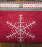 SALE - Christmas Handbag - Wool Felt Snowflake - Image 2