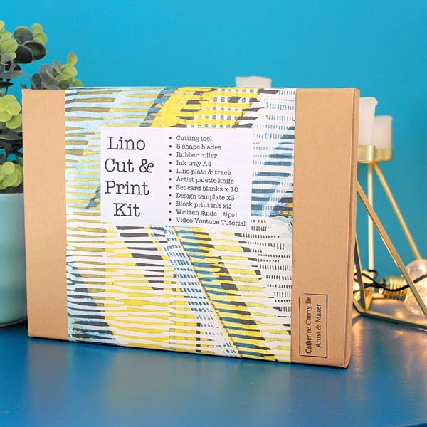 Classic Linocut & Print Kit Choose your Ink Colours