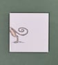 'Feels Familiar' (Set 2 - Sepia) ceramic coaster or decorative tile set. - Image 5