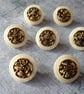  20.3mm 32L Gold and Polyester Pearl buttons - Image 1