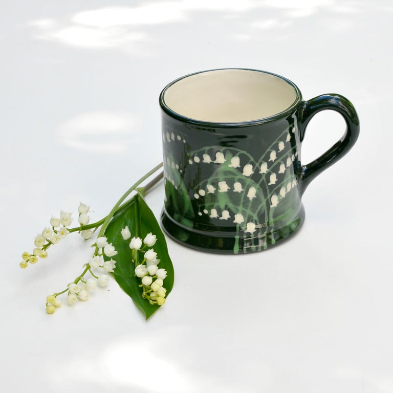 Lily of the Valley Country Mug - Hand Painted