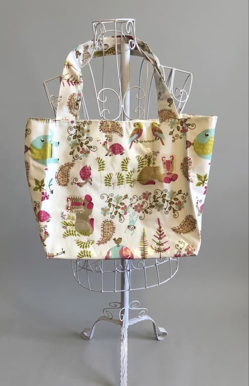 Indian elephant garden shoulder tote bag 
