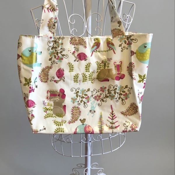 Indian elephant garden shoulder tote bag 