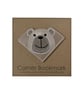 Embroidered Bear Corner Bookmark: Vinyl & Felt Animal Bookmark