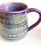 Mug - Hand Thrown Stoneware Ceramic Blue Glazed Mug 