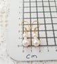 Simple Double Pearl Drop Earrings Gold Vermeil Wedding Event Earrings - Image 6