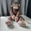 Hand knitted Cheeky the Monkey toy