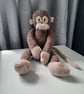 Hand knitted Cheeky the Monkey toy